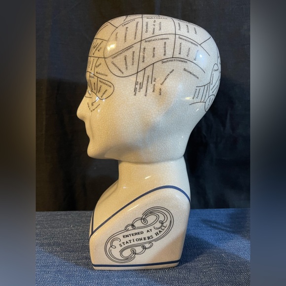 Phrenology Bust by LN Fowler. Crackle Finish 9”t - Picture 2 of 6